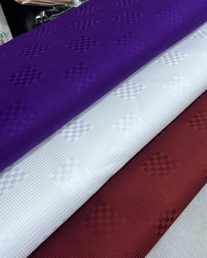 Purple, white and burgundy Makosa fabric